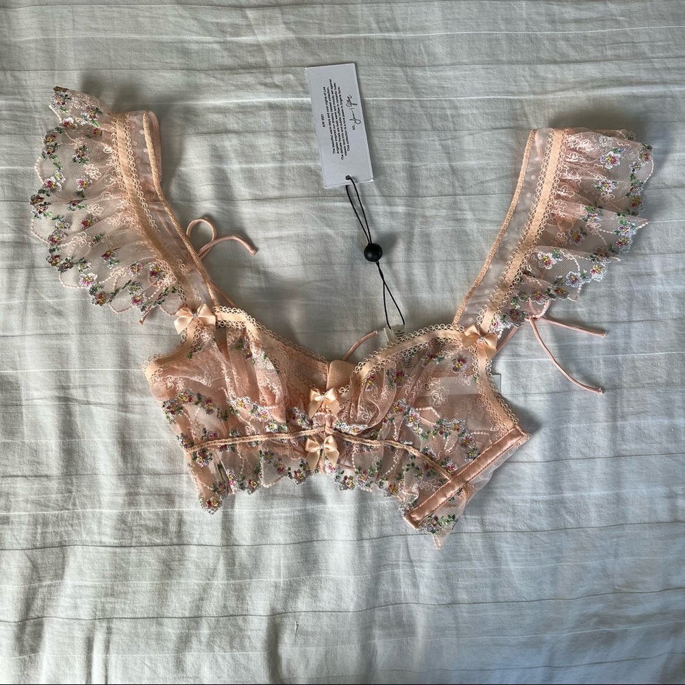 FLL x VS Emma Embroidered Bra NWT Size XXS